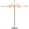 Image de Parasol en bois rond diamètre 3m ecru - habana