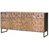 Image de Buffet en bois de manguier et bronze brun foncé