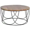 Image de Table basse en manguier et détails en métal