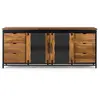 Image de Buffet en bois manguier et métal noir