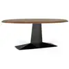 Image de Table à manger bois d'acacia naturel et fer noir 200cm