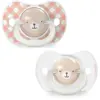 Image de Suavinex Sucettes Symétriques SXPRO 6 à 18 mois Wild&Free Night and Day Rose x2