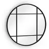 Image de Miroir rond diamètre 120 avec structure métallique noire