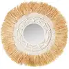 Image de Miroir en raphia marron 43x1x43 cm