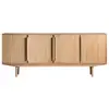 Image de Buffet en bois de mindi marron 200x40x82 cm