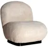 Image de Fauteuil en coton bouclé beige 80x85x80 cm