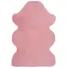 Image de Tapis descente de lit lavable shaggy rose antidérapant 60x90 cm