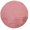 Image de Tapis rond lavable shaggy rose 120x120 cm