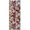 Image de Tapis de cuisine lavable fleurs rouge/rose 52x100 cm