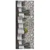 Image de Tapis de cuisine lavable fleurs gris/vert 52x100 cm
