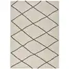 Image de Tapis shaggy ethnique blanc/crème/noir 80x150 cm