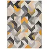 Image de Tapis géométrique gris/moutarde/beige 80x150 cm