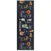 Image de Tapis de cuisine lavable cocktail noir/multicolore 52x200 cm