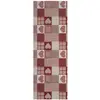 Image de Tapis de cuisine lavable patchwork rouge 48x200 cm