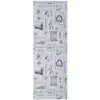 Image de Tapis de cuisine lavable plantes lilas/blanc 48x200 cm