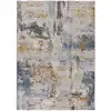 Image de Tapis abstrait beige/rouille/bleu 77x150 cm