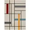 Image de Tapis géométrique beige/multicolore 133x190 cm