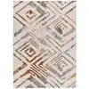 Image de Tapis ethnique blanc/rouille/gris 120x170 cm