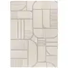 Image de Tapis à relief scandinave blanc/beige 120x170 cm