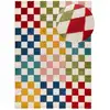 Image de Tapis d'extérieur en damier a relief multicolore 120x170 cm