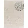 Image de Tapis à relief géométrique crème 80x150 cm