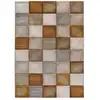 Image de Tapis damier rouille/beige/gris 120x170 cm