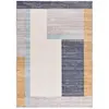 Image de Tapis géométrique beige/bleu/gris 140x200 cm