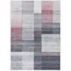 Image de Tapis géométrique gris/rose 140x200 cm