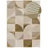 Image de Tapis à relief moderne beige/cuivre 80x150 cm