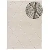 Image de Tapis shaggy scandinave blanc/crème 160x230 cm