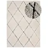 Image de Tapis shaggy scandinave crème/noir 200x290 cm