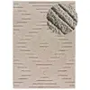 Image de Tapis shaggy scandinave crème 120x170 cm
