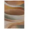 Image de Tapis géométrique beige/rouille/vert 140x200 cm