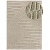 Image de Tapis à relief à poils longs beige 80x150 cm