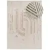 Image de Tapis à relief scandinave crème/rouille 160x230 cm