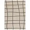 Image de Tapis à poils longs blanc/crème/noir 80x150 cm