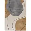 Image de Tapis formes organiques beige/gris/marron 80x150 cm