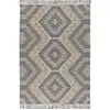 Image de Tapis en coton ethnique gris/beige 120x170 cm