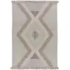 Image de Tapis en coton ethnique taupe/rose/vert 160x230 cm