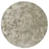Image de Tapis rond shaggy pierre 120x120 cm