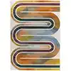Image de Tapis géométrique beige/multicolore 140x200 cm