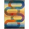 Image de Tapis géométrique multicolore 140x200 cm