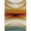 Image de Tapis abstrait beige/rouille/vert 120x170 cm