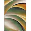 Image de Tapis moderne vert/rouille/beige 160x230 cm
