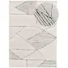 Image de Tapis à relief ethnique blanc/noir 120x170 cm