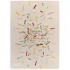 Image de Tapis descente de lit shaggy blanc/multicolore 60x120 cm