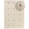 Image de Tapis descente de lit shaggy blanc/rouille 60x120 cm