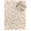 Image de Tapis à relief a póils longs beige/rouille 133x190 cm