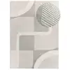 Image de Tapis à relief blanc/gris 80x150 cm