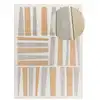 Image de Tapis à relief blanc/beige/gris 80x150 cm